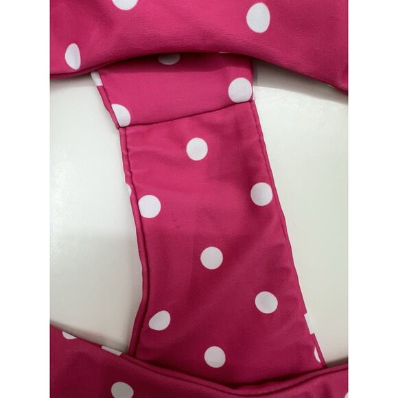Zaful Womens Swimsuit Size 6 Two Piece Bikini Pink Polka Dot - Picture 10 of 14